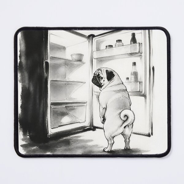 Item preview, The Fridge Is Empty Again – Funny Pug Foodie Design designed and sold by ManggaeJM.