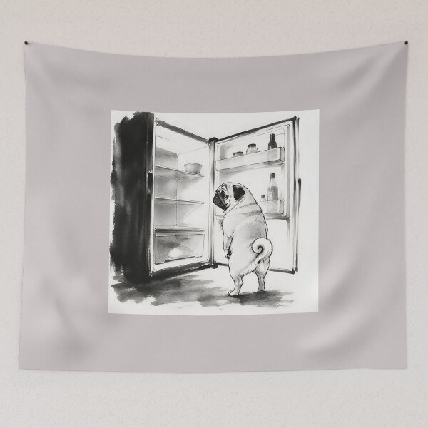 Item preview, The Fridge Is Empty Again – Funny Pug Foodie Design designed and sold by ManggaeJM.