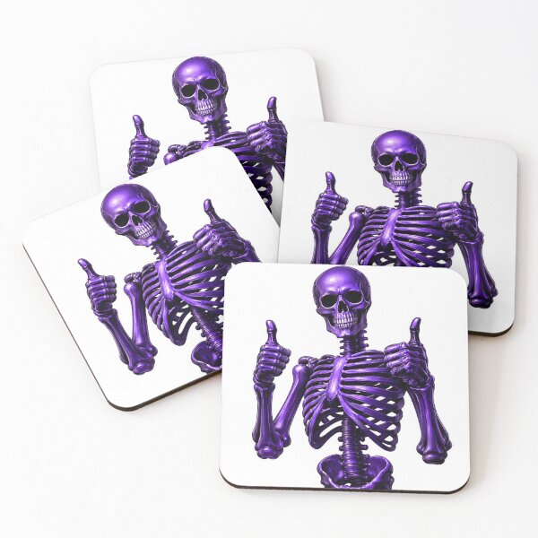 Item preview, Purple Skeleton Double Thumbs Up Sticker designed and sold by ZenOtaku Lab.