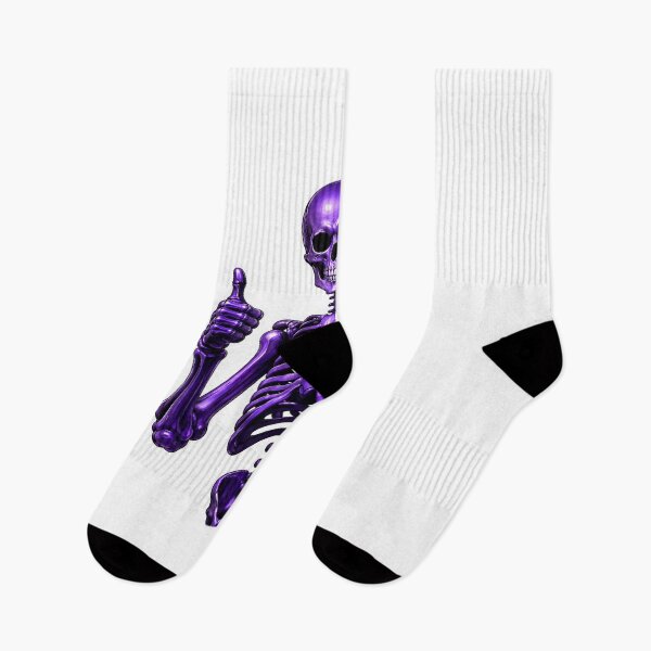 Item preview, Purple Skeleton Double Thumbs Up Sticker designed and sold by ZenOtaku Lab.