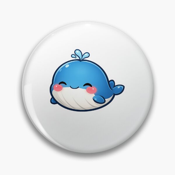 Item preview, Cute Little Blue Whale Kawaii Sea Animal designed and sold by Owcomm.