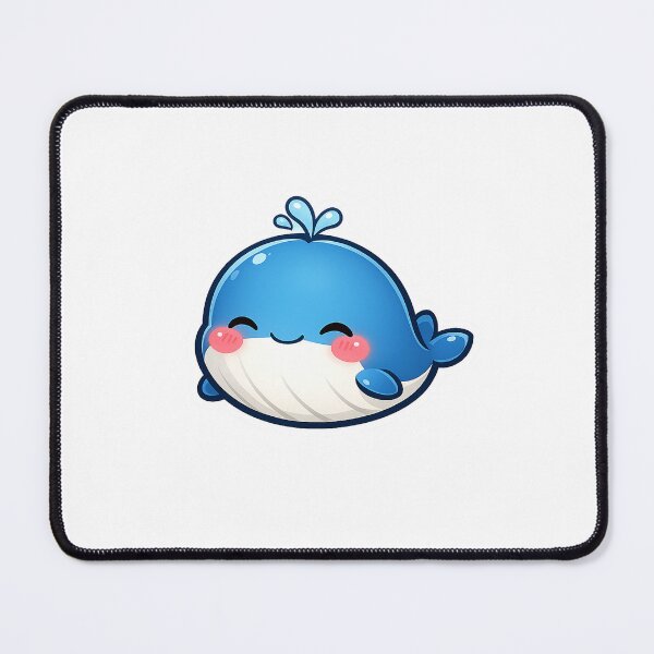 Item preview, Cute Little Blue Whale Kawaii Sea Animal designed and sold by Owcomm.