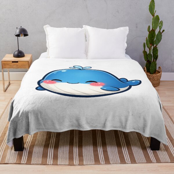 Item preview, Cute Little Blue Whale Kawaii Sea Animal designed and sold by Owcomm.