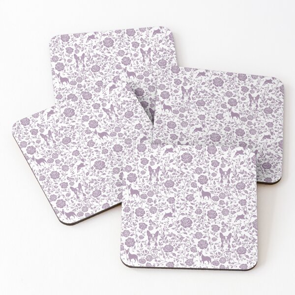 Item preview, Boston Terrier Floral Pattern | Elegant Botanical Dog Design Lavender designed and sold by WildLakePatterns.