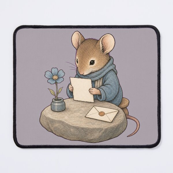 Item preview, Shy Mouse Poet Writing a Letter designed and sold by Tender Oddities Studio.