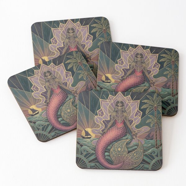 Item preview, Art Deco Mermaid with Veil designed and sold by Bellewood222.