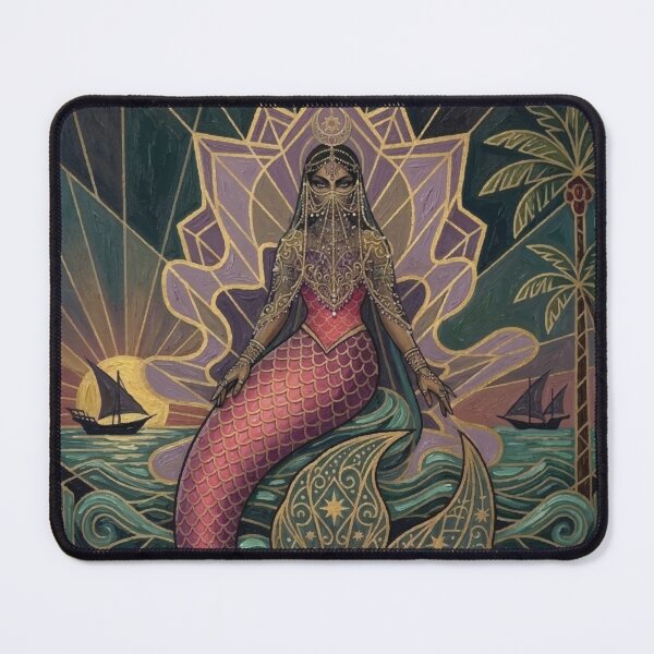 Item preview, Art Deco Mermaid with Veil designed and sold by Bellewood222.