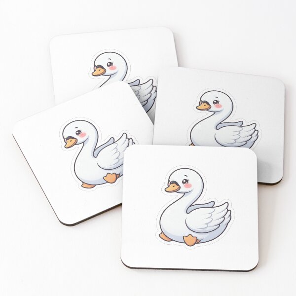 Item preview, Cute Chubby White Swan Bird Illustration designed and sold by Owcomm.