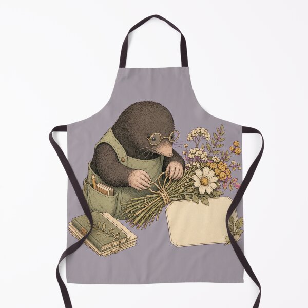 Item preview, Wildflower Mole Archivist Botanical Collector designed and sold by Tender Oddities Studio.
