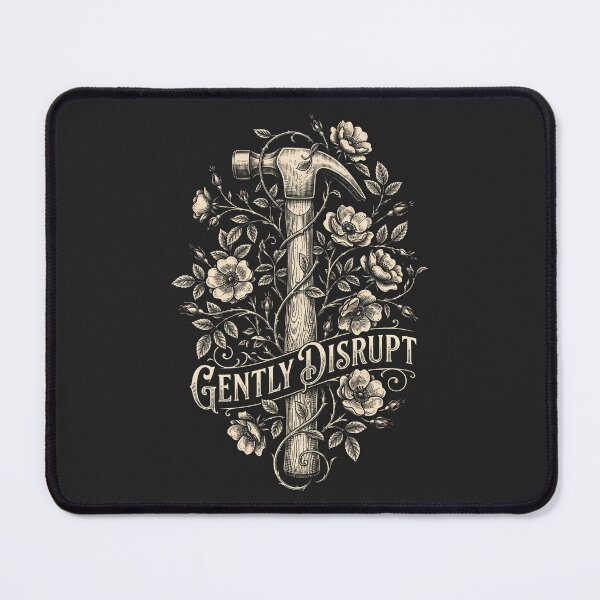 Item preview, Gently Disrupt Vintage Floral Line Art Carpenter Hammer designed and sold by SplashTastic.