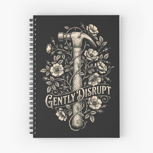 Item preview, Gently Disrupt Vintage Floral Line Art Carpenter Hammer designed and sold by SplashTastic.