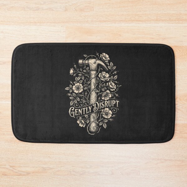 Item preview, Gently Disrupt Vintage Floral Line Art Carpenter Hammer designed and sold by SplashTastic.