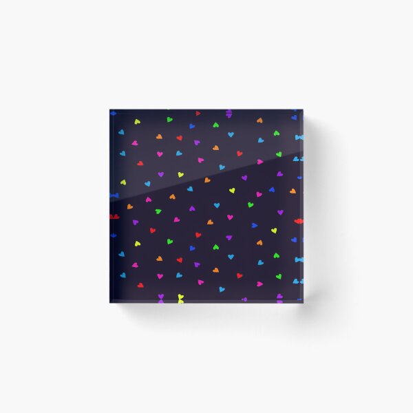 Item preview, Vibrant Hearts Pattern Against a Deep Midnight Blue Background Colourful Digital Art designed and sold by Matt_Smith.