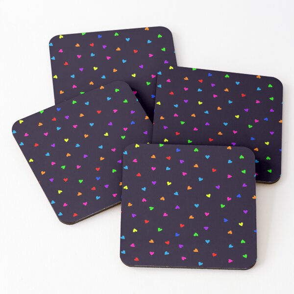 Item preview, Vibrant Hearts Pattern Against a Deep Midnight Blue Background Colourful Digital Art designed and sold by Matt_Smith.