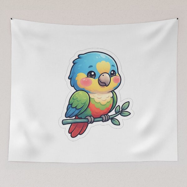 Item preview, Cute Little Blue and Green Parrot designed and sold by Owcomm.