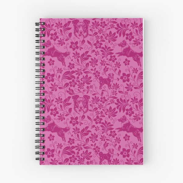 Item preview, Australian Shepherd Floral Pattern | Elegant Botanical Dog Design Pink designed and sold by WildLakePatterns.