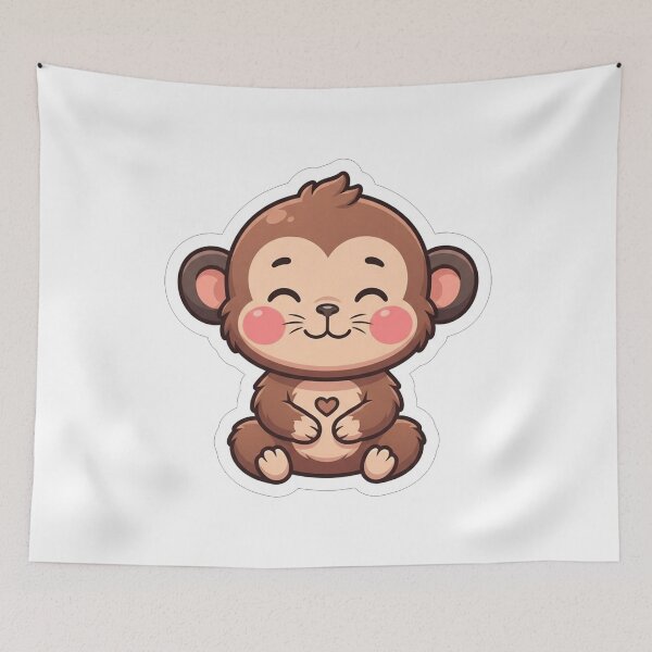 Item preview, Cute Baby Monkey With Big Cheeks designed and sold by Owcomm.