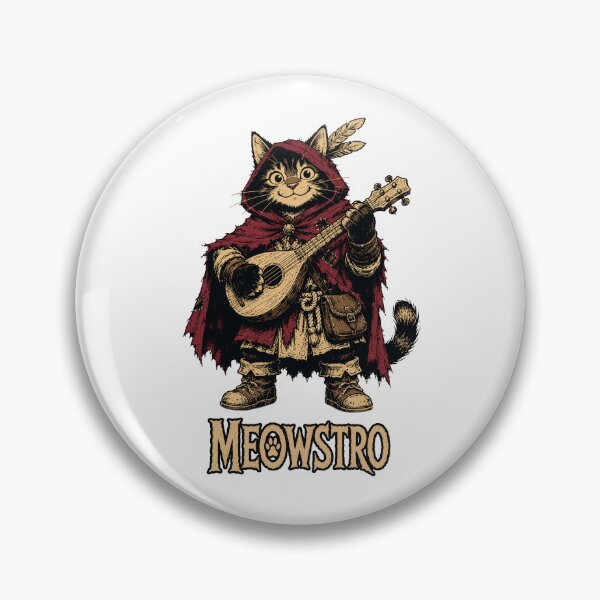 Item preview, Meowstro | Funny Bard Cat Fantasy designed and sold by Bisonia.