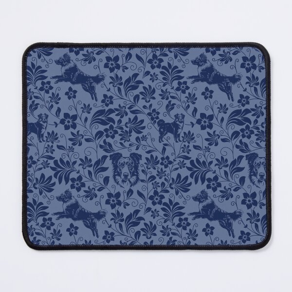 Item preview, Australian Shepherd Floral Pattern | Elegant Botanical Dog Design Blue designed and sold by WildLakePatterns.