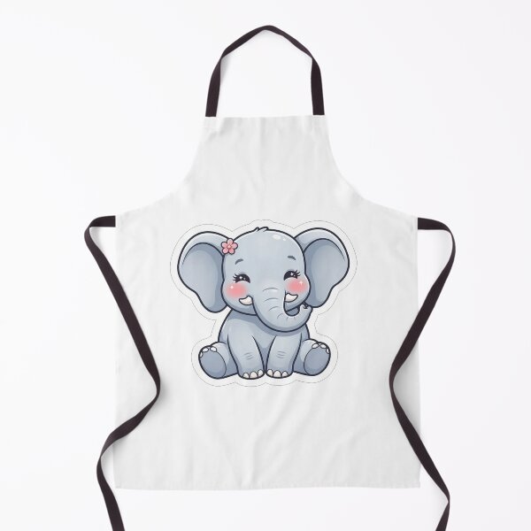 Item preview, Cute Baby Elephant With Pink Flower designed and sold by Owcomm.