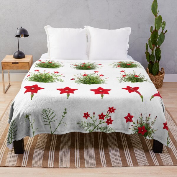 Item preview, Red Cypress Vine Cardinal Flower Botanical Set Aesthetic designed and sold by Rehnair.