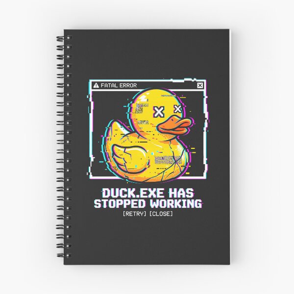 Item preview, Duck EXE Has Stopped Working Glitch Art Developer Humor designed and sold by SplashTastic.