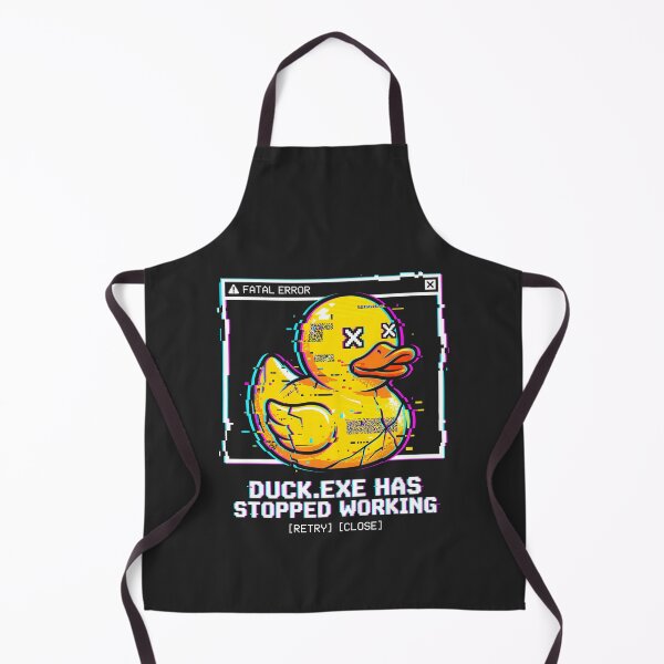 Item preview, Duck EXE Has Stopped Working Glitch Art Developer Humor designed and sold by SplashTastic.