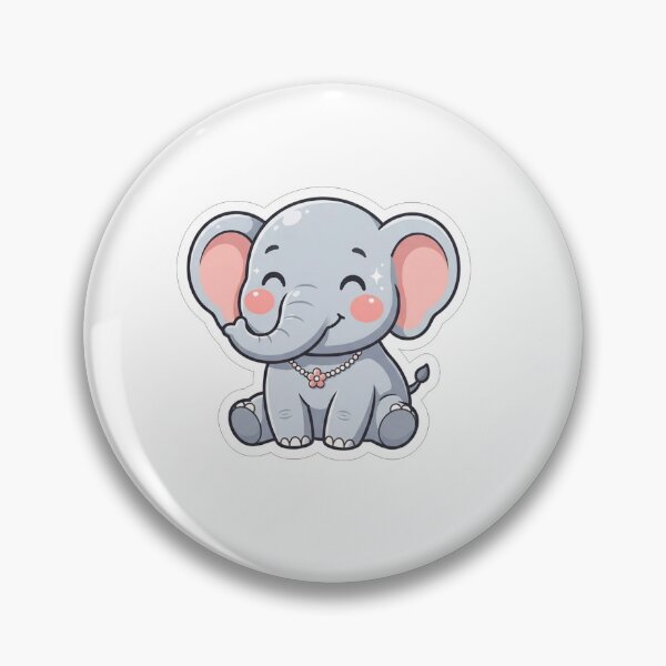 Item preview, Cute Baby Elephant With Flower Necklace designed and sold by Owcomm.