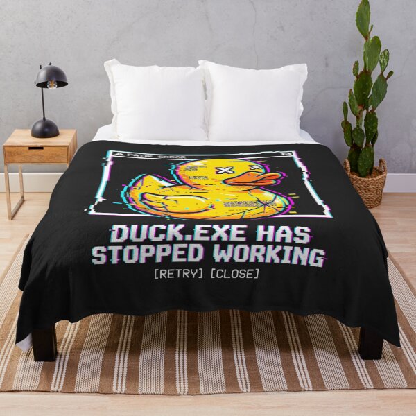 Item preview, Duck EXE Has Stopped Working Glitch Art Developer Humor designed and sold by SplashTastic.