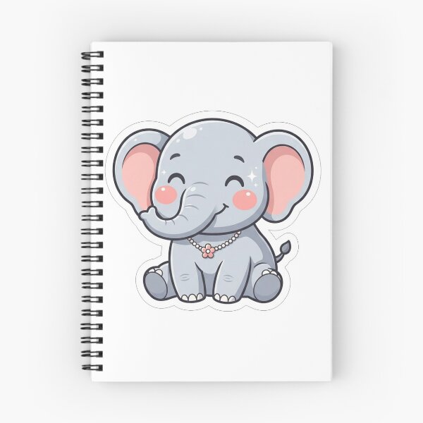 Item preview, Cute Baby Elephant With Flower Necklace designed and sold by Owcomm.