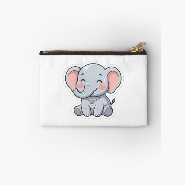 Item preview, Cute Baby Elephant With Flower Necklace designed and sold by Owcomm.