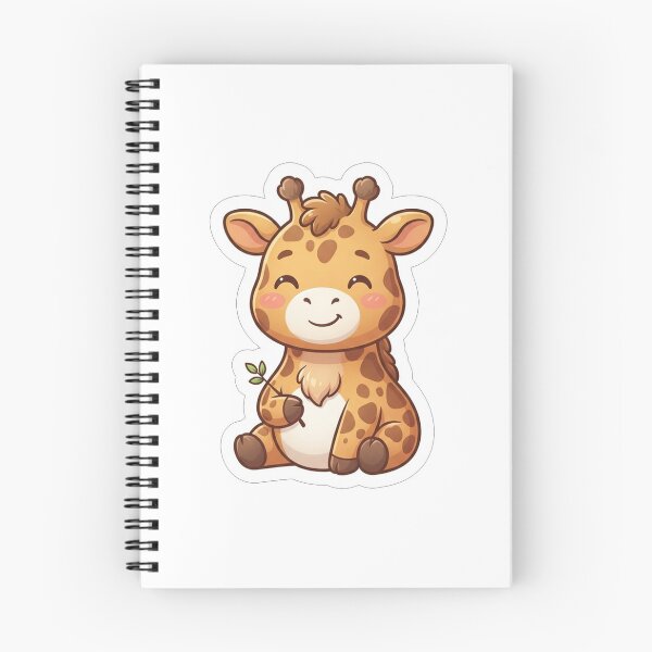 Item preview, Cute Baby Giraffe Holding Leaf Illustration designed and sold by Owcomm.