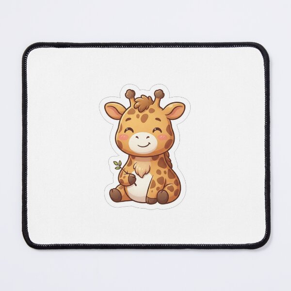Item preview, Cute Baby Giraffe Holding Leaf Illustration designed and sold by Owcomm.