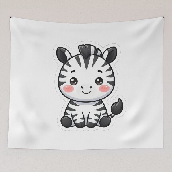 Item preview, Cute Baby Zebra Cartoon Animal Character designed and sold by Owcomm.
