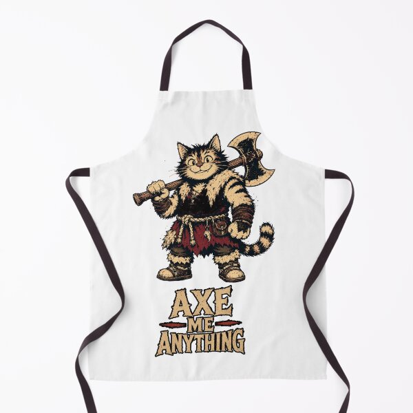 Item preview, Axe Me Anything | Funny Barbarian Cat Fantasy designed and sold by Bisonia.
