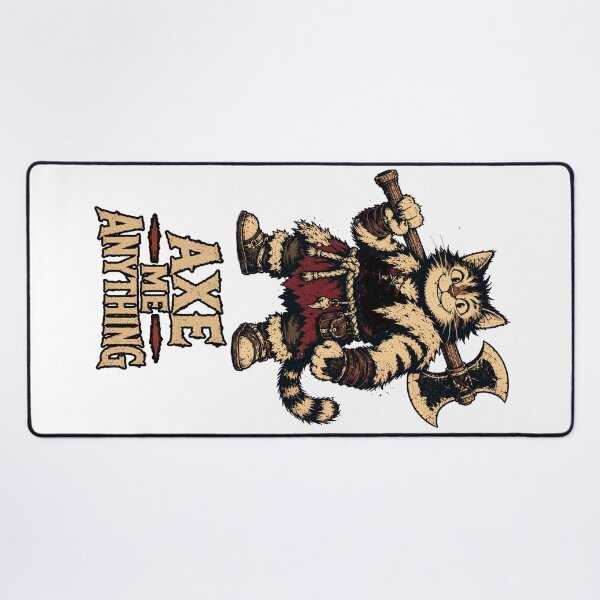 Item preview, Axe Me Anything | Funny Barbarian Cat Fantasy designed and sold by Bisonia.