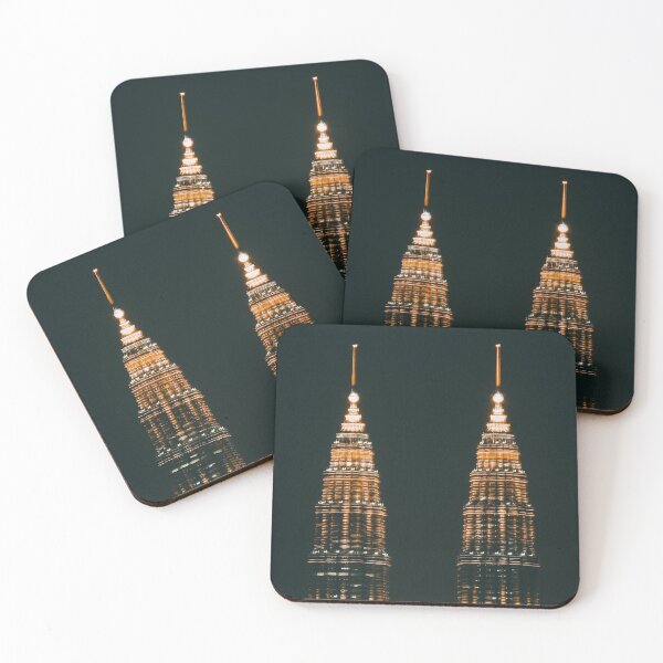 Item preview, Petronas Twin Towers at Night | Kuala Lumpur Skyline | Malaysia Travel Photography designed and sold by StyleForge Apparel.
