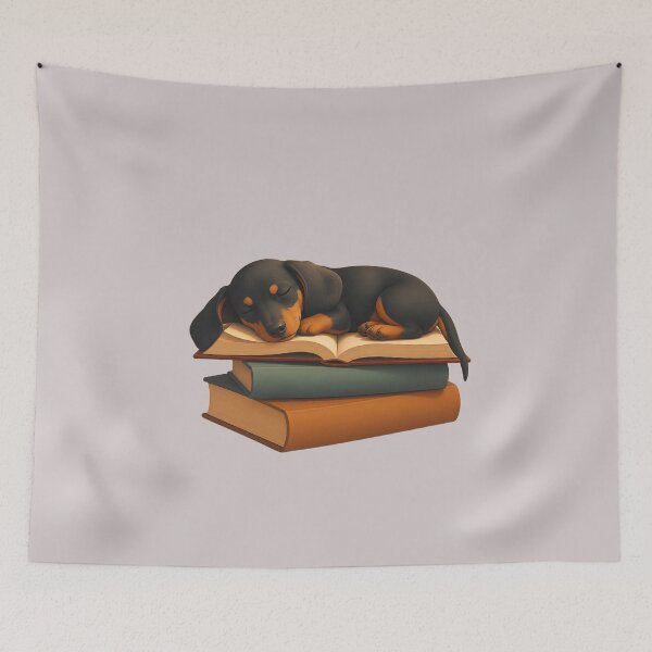Item preview, Booked for a Nap – Minimal Dachshund Line Art Design designed and sold by ManggaeJM.