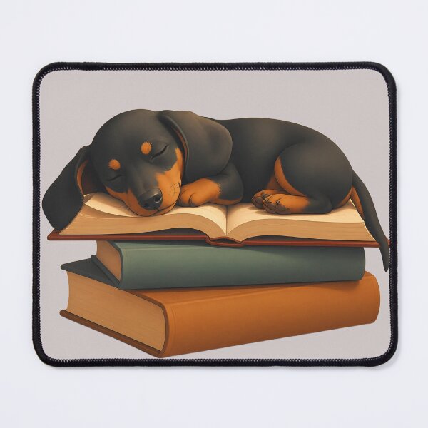 Item preview, Booked for a Nap – Minimal Dachshund Line Art Design designed and sold by ManggaeJM.