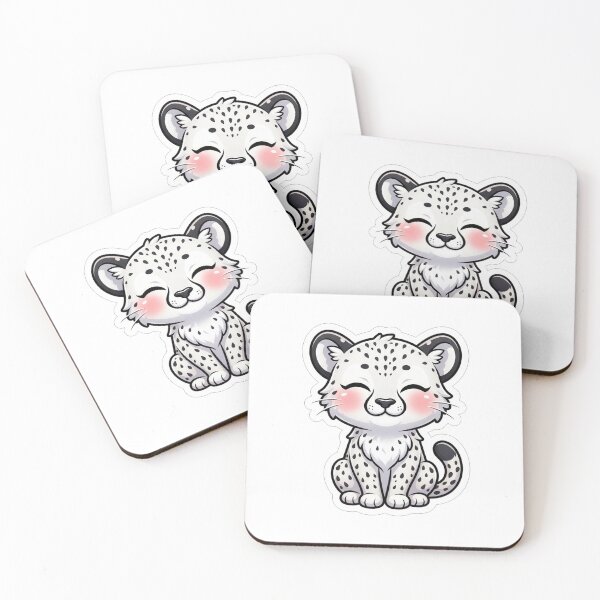 Item preview, Cute Baby Snow Leopard Illustration designed and sold by Owcomm.
