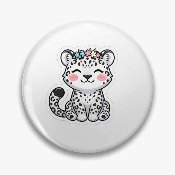 Item preview, Cute Baby Snow Leopard With Flowers designed and sold by Owcomm.