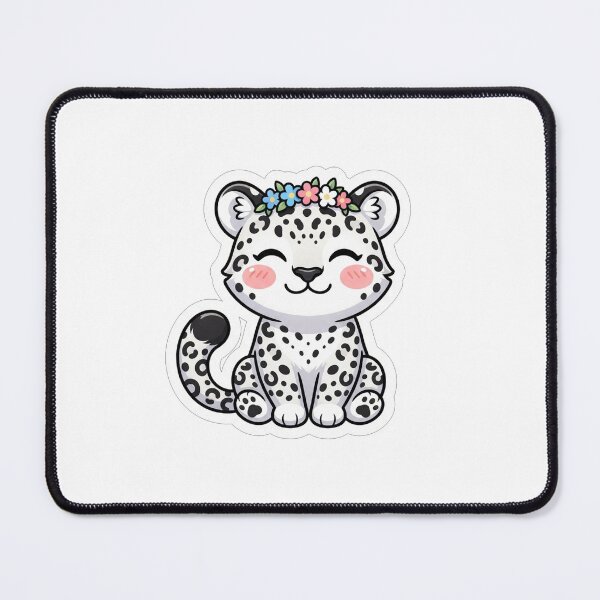 Item preview, Cute Baby Snow Leopard With Flowers designed and sold by Owcomm.