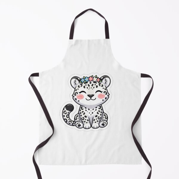 Item preview, Cute Baby Snow Leopard With Flowers designed and sold by Owcomm.