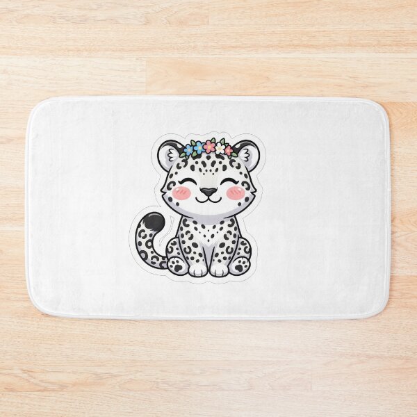 Item preview, Cute Baby Snow Leopard With Flowers designed and sold by Owcomm.