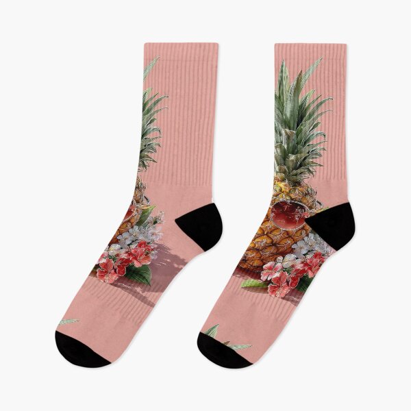 Item preview, Pineapple Tropical Fruits and Flowers designed and sold by Grafititee.