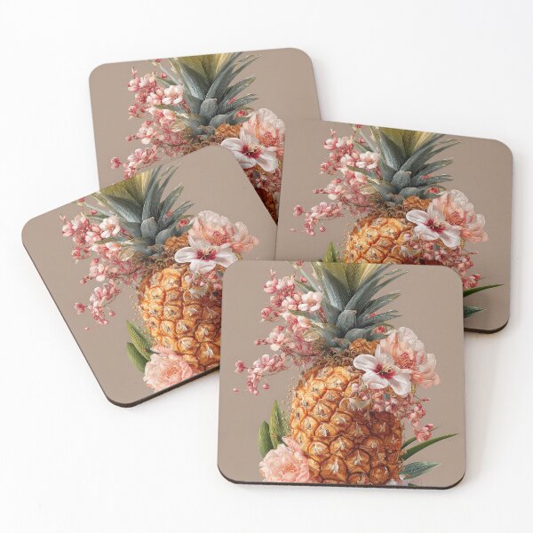 Item preview, Pineapple Tropical Fruits and Flowers designed and sold by Grafititee.