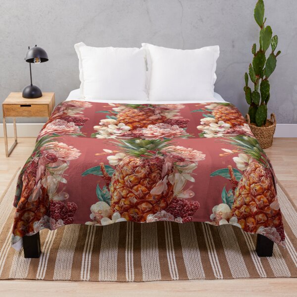 Item preview, Pineapple Tropical Fruits and Flowers designed and sold by Grafititee.
