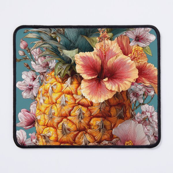 Item preview, Pineapple Tropical Fruits and Flowers designed and sold by Grafititee.