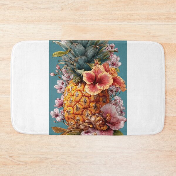 Item preview, Pineapple Tropical Fruits and Flowers designed and sold by Grafititee.