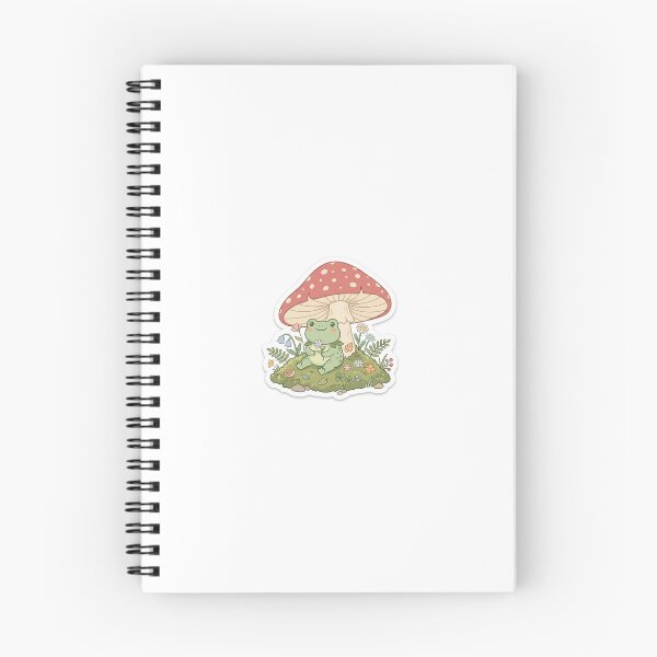 Item preview, Cottagecore Frog with Mushroom Umbrella Sticker designed and sold by MinimalArtLK.